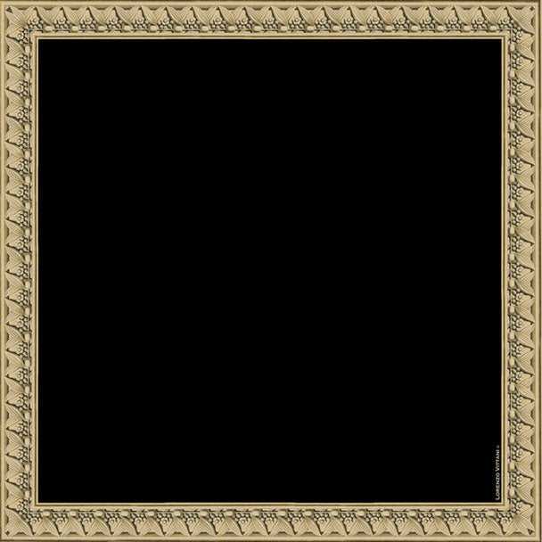 Stone Border, Black/Gold