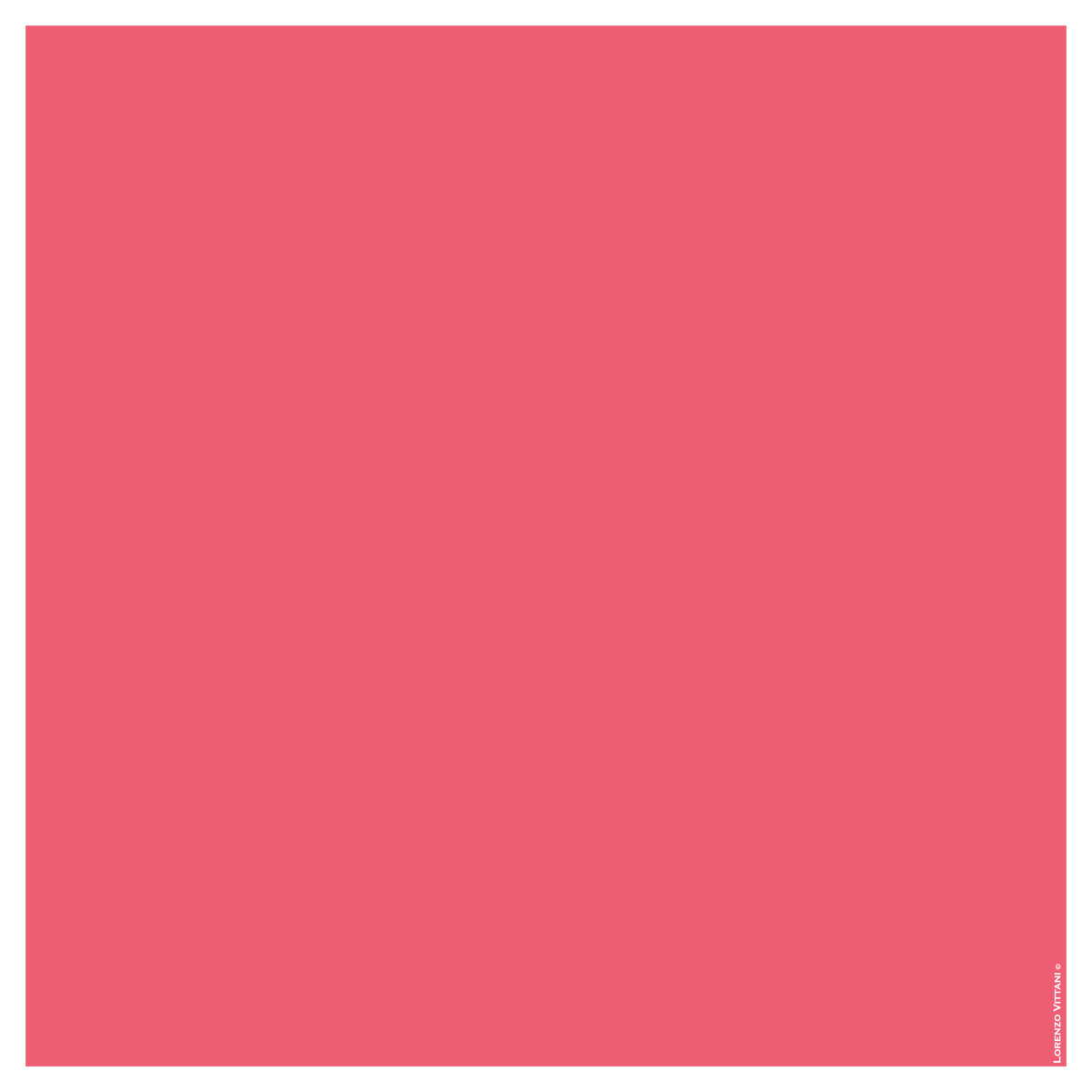 Shoestring Border, Coral/White – Lorenzo Vittani