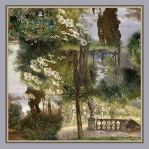 Tuscan Scene, Dusty Blue/Greens