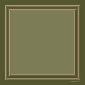 Multi Line Border, Olive/Beige