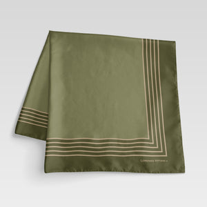 Multi Line Border, Olive/Beige