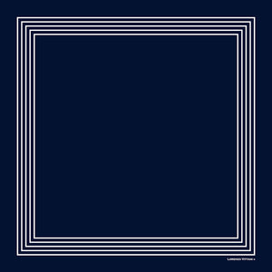 Multi Line Border, Navy White