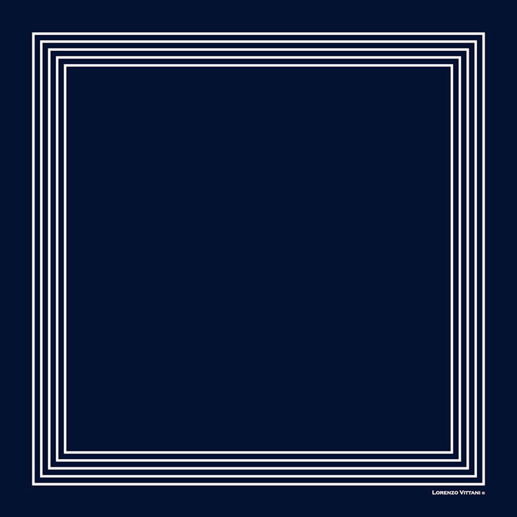 Multi Line Border, Navy White