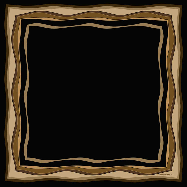 Wavy Border, Black/Birch