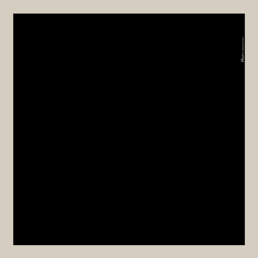 Border Scarf, Black/Almond Mezzo