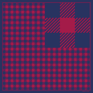 Gingham Large, Navy/Red