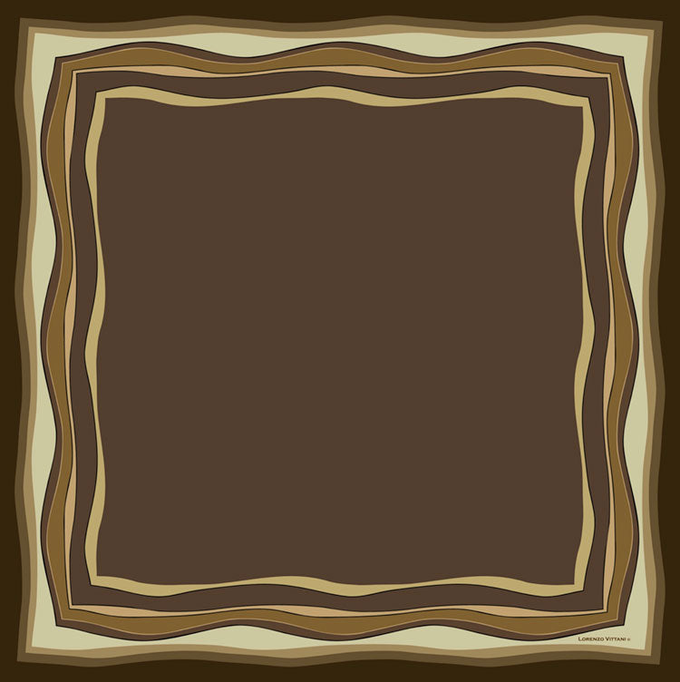 Wavy Border, Brown/Camel
