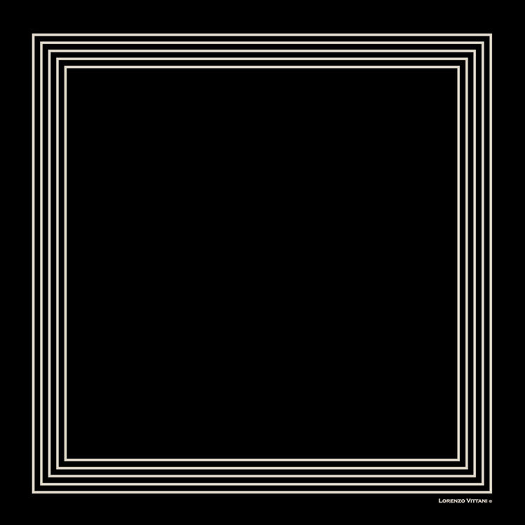 Multi Line Border, Black/Almond – Lorenzo Vittani