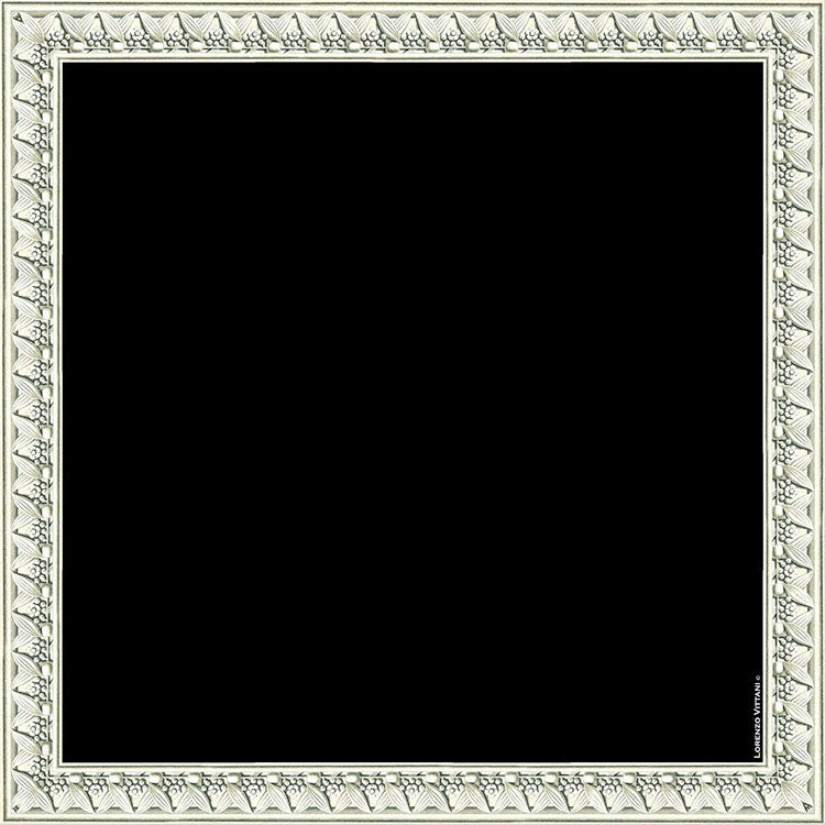 Stone Border, Black/Off White