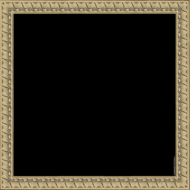 Stone Border, Black/Gold