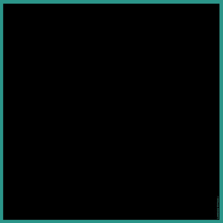 Pencil Border, Black/Emerald