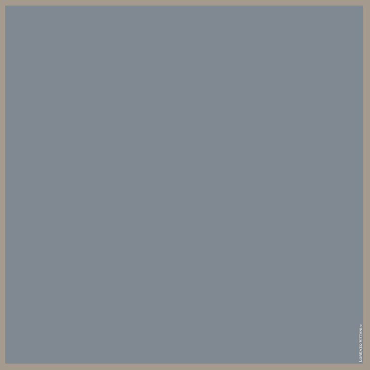 Pencil Border, Dusty Blue/Sand