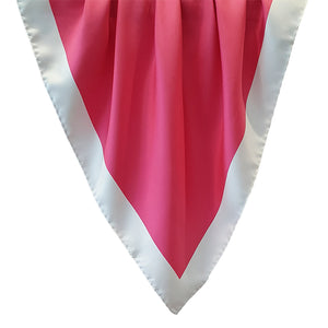 Border Scarf, Hot Pink/White