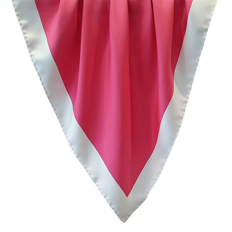 Border Scarf, Hot Pink/White