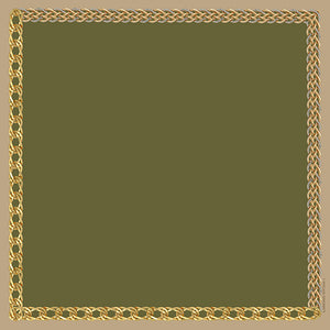 Chain Border, Olive/Taupe