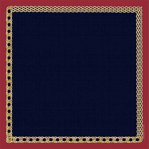 Chain Border, Navy/Red