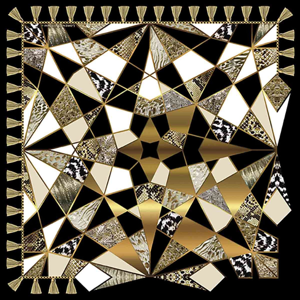 Diamond, Black/White/Gold