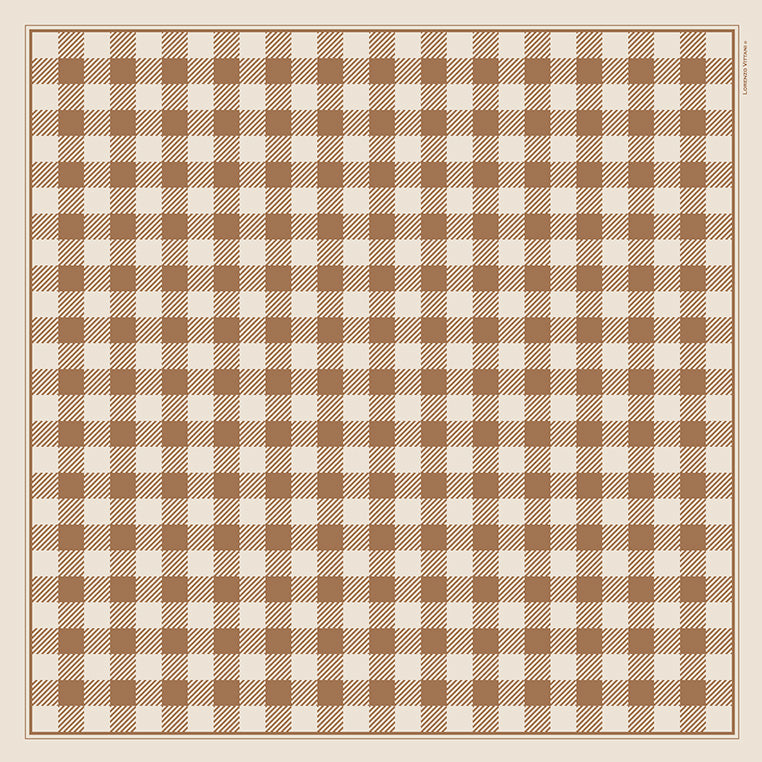 Gingham, Tan/Almond