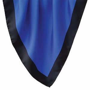 Border Scarf, Cobalt/Black