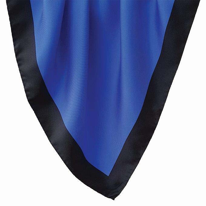 Border Scarf, Cobalt/Black