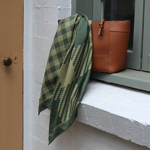 Gingham Large, Two Tone Olive