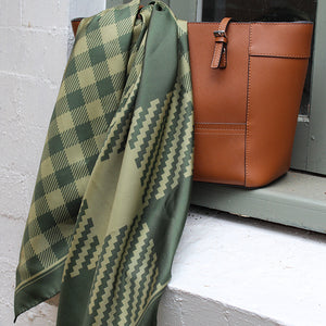 Gingham Large, Two Tone Olive