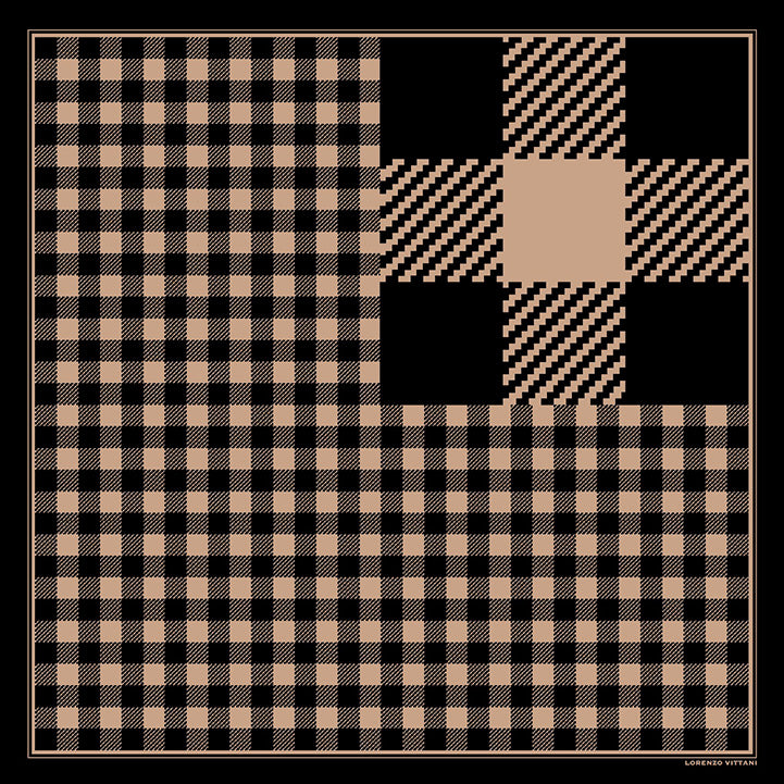 Gingham Large, Coffee/Black